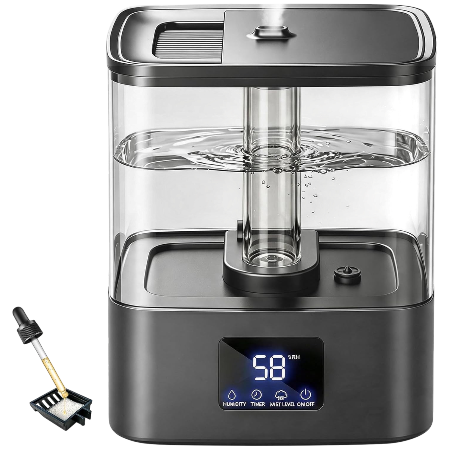 Homasy 4L Top Fill Humidifiers with Humidity Display